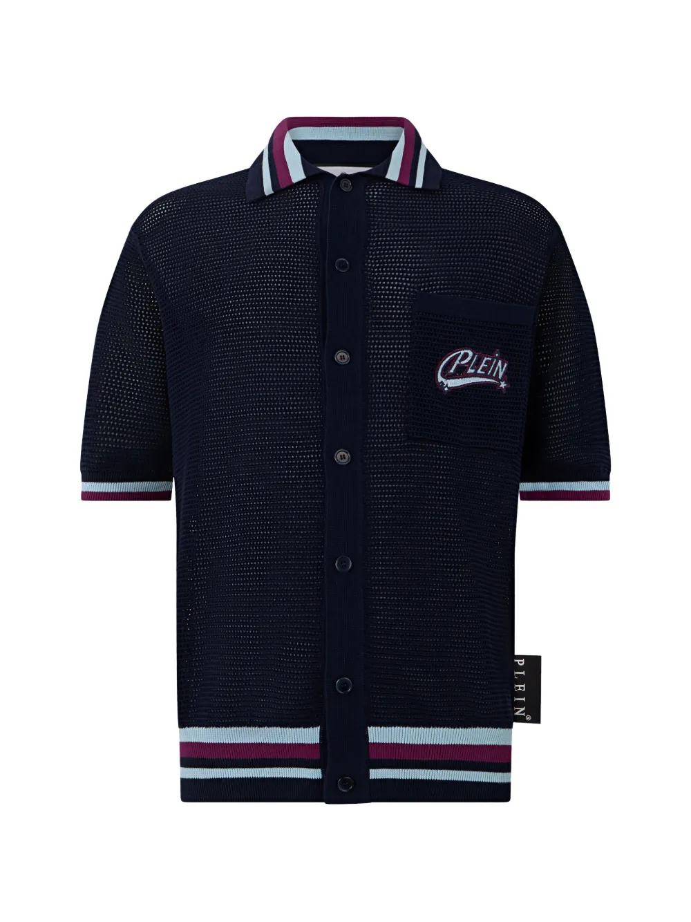 Philipp Plein Polo con applicazioni logo - Blu