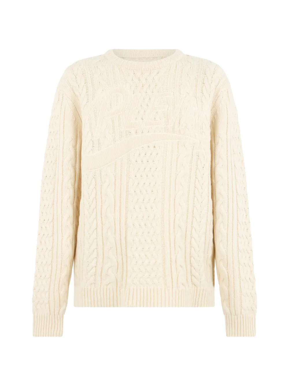 Philipp Plein Star kabelgebreide trui Beige