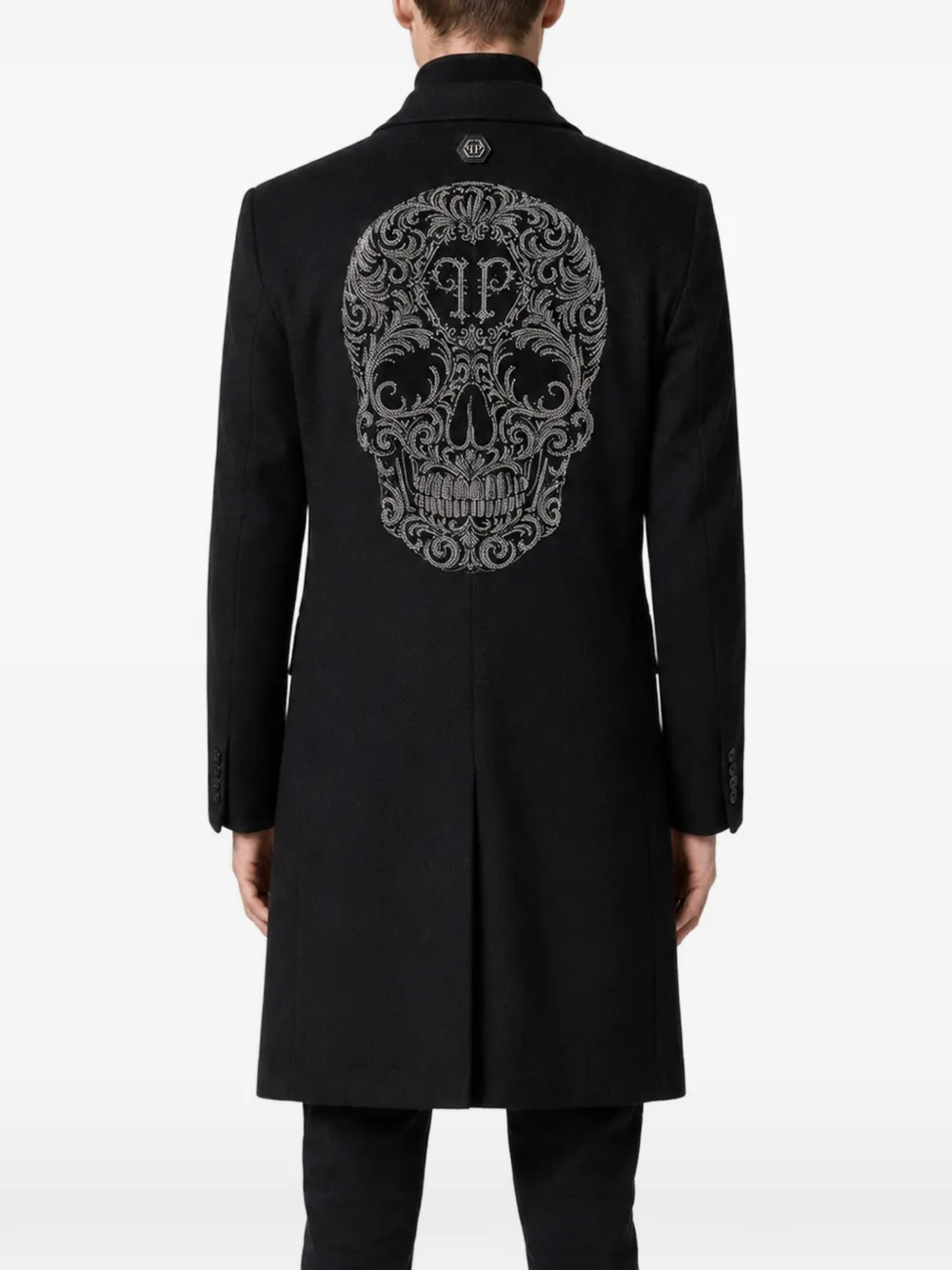 Philipp Plein Jas met barok doodskop Zwart