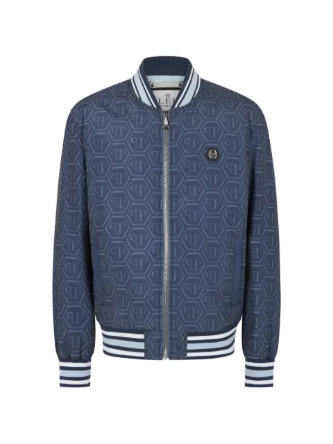 Philipp Plein monogram-print bomber jacket