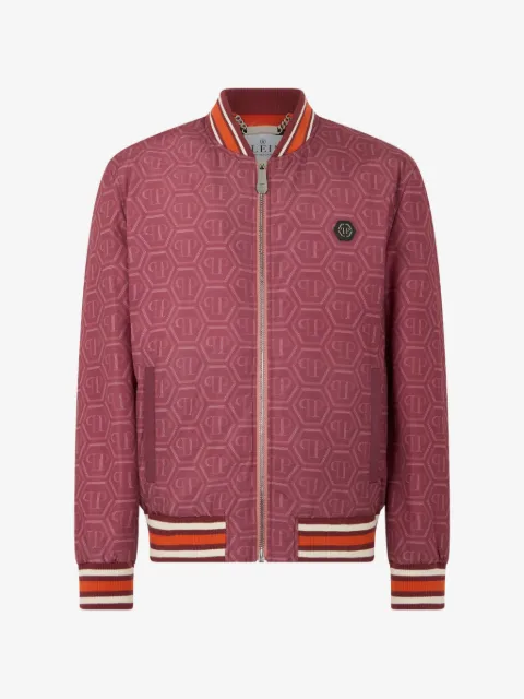 Philipp Plein monogram-print bomber jacket