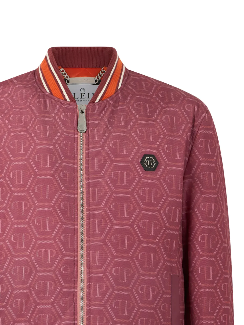 Philipp Plein Bomberjack met monogramprint Rood