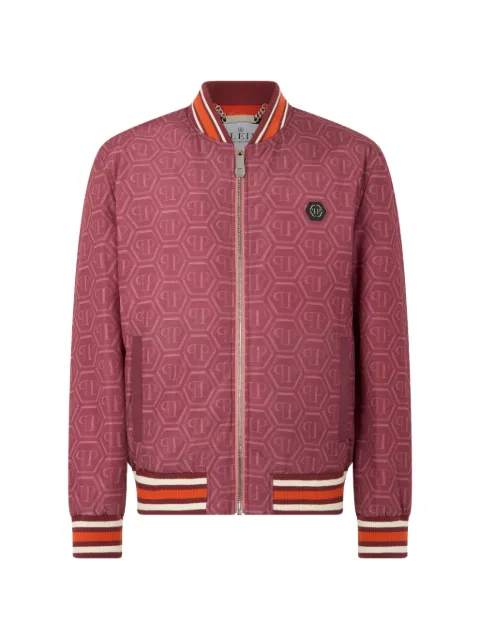 Philipp Plein monogram-print bomber jacket