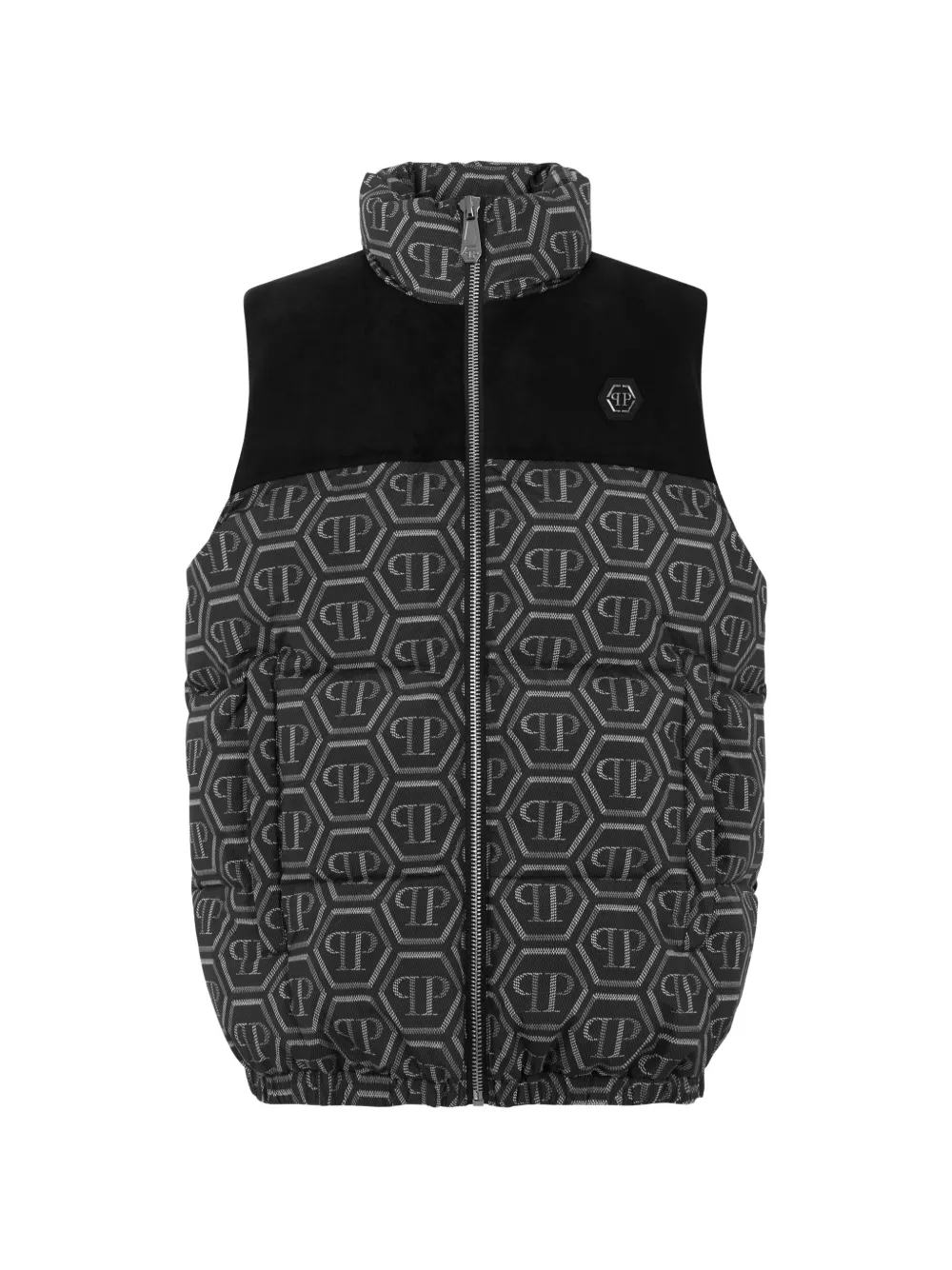 Philipp Plein Bodywarmer met monogramprint Zwart