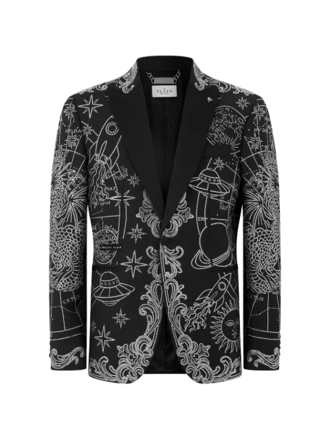 Philipp Plein zodiac rhinestone-embellished blazer