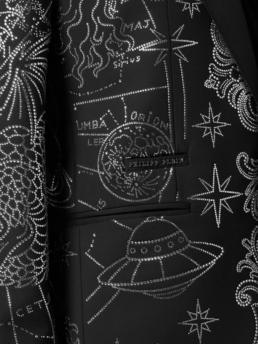 Philipp Plein Blazer met sterrenbeeld-detail Zwart