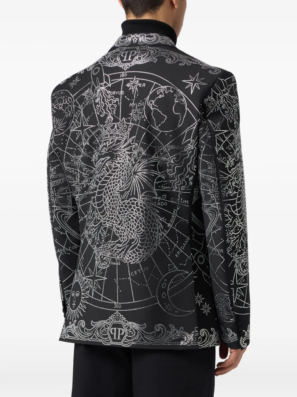 Philipp Plein Blazer met sterrenbeeld-detail Zwart