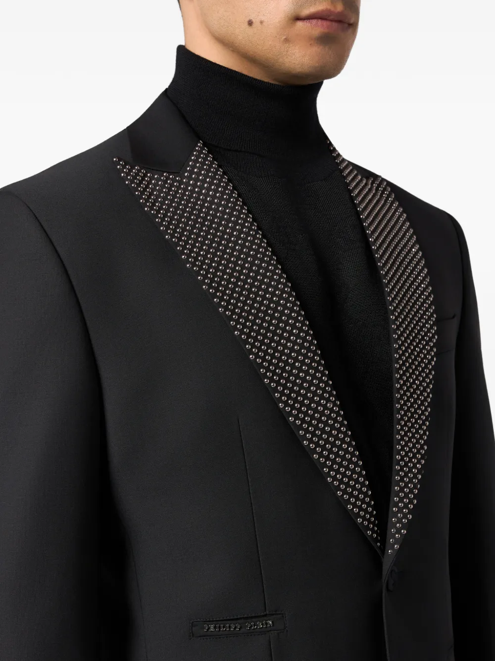 Philipp Plein Verfraaide blazer met knopen Zwart