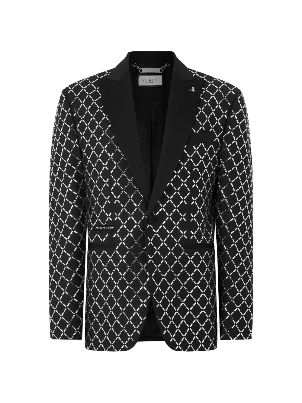 Philipp Plein Blazer con strass - Nero