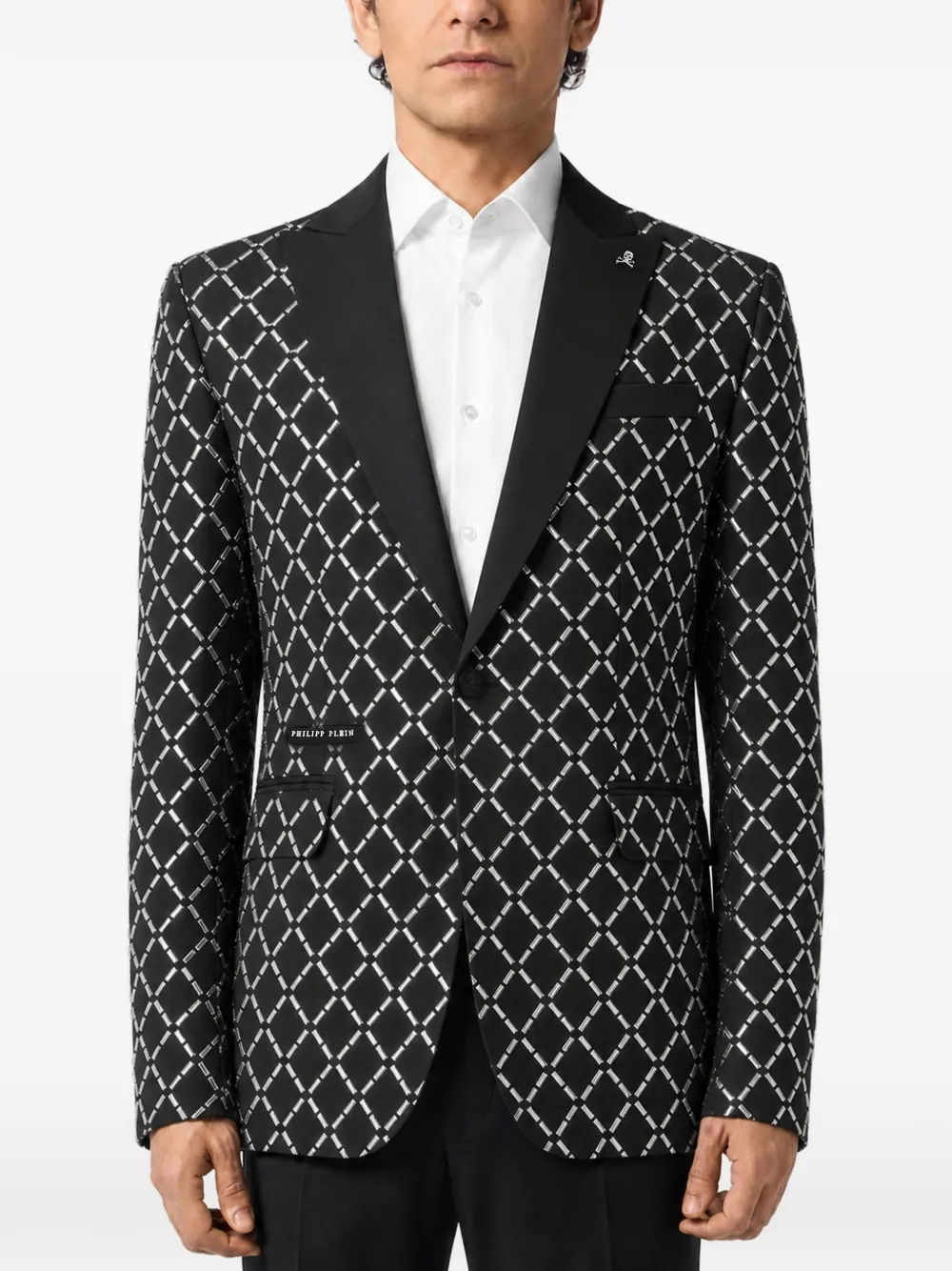 Philipp Plein Blazer verfraaid met stras Zwart