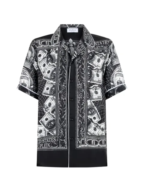 Philipp Plein skull dollar-print shirt