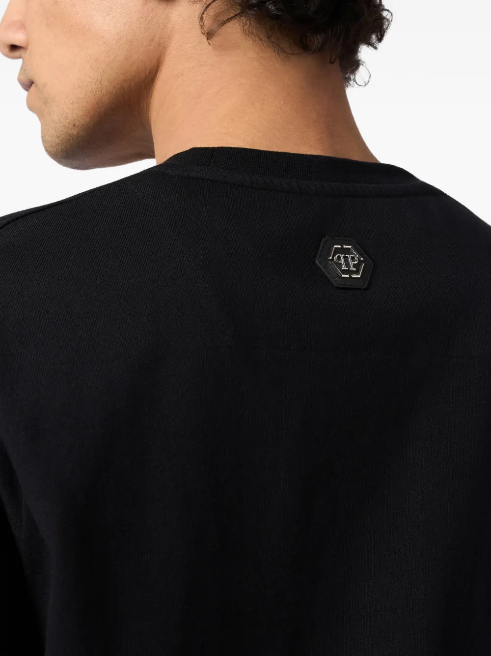 Philipp Plein Hexagon T-shirt met print Zwart