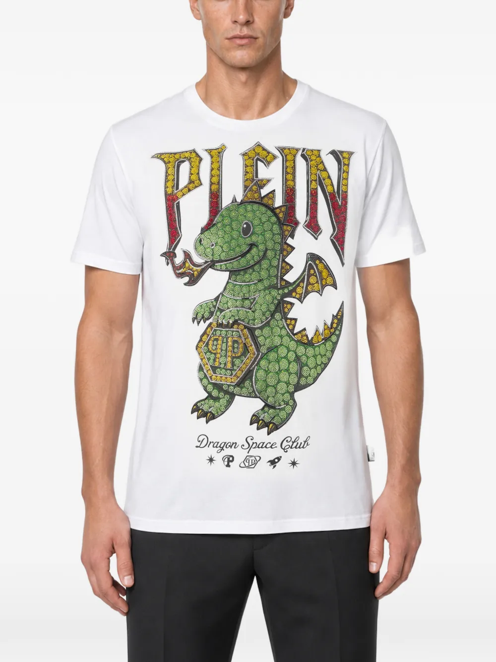 Philipp Plein Dragon Stones T-shirt Wit