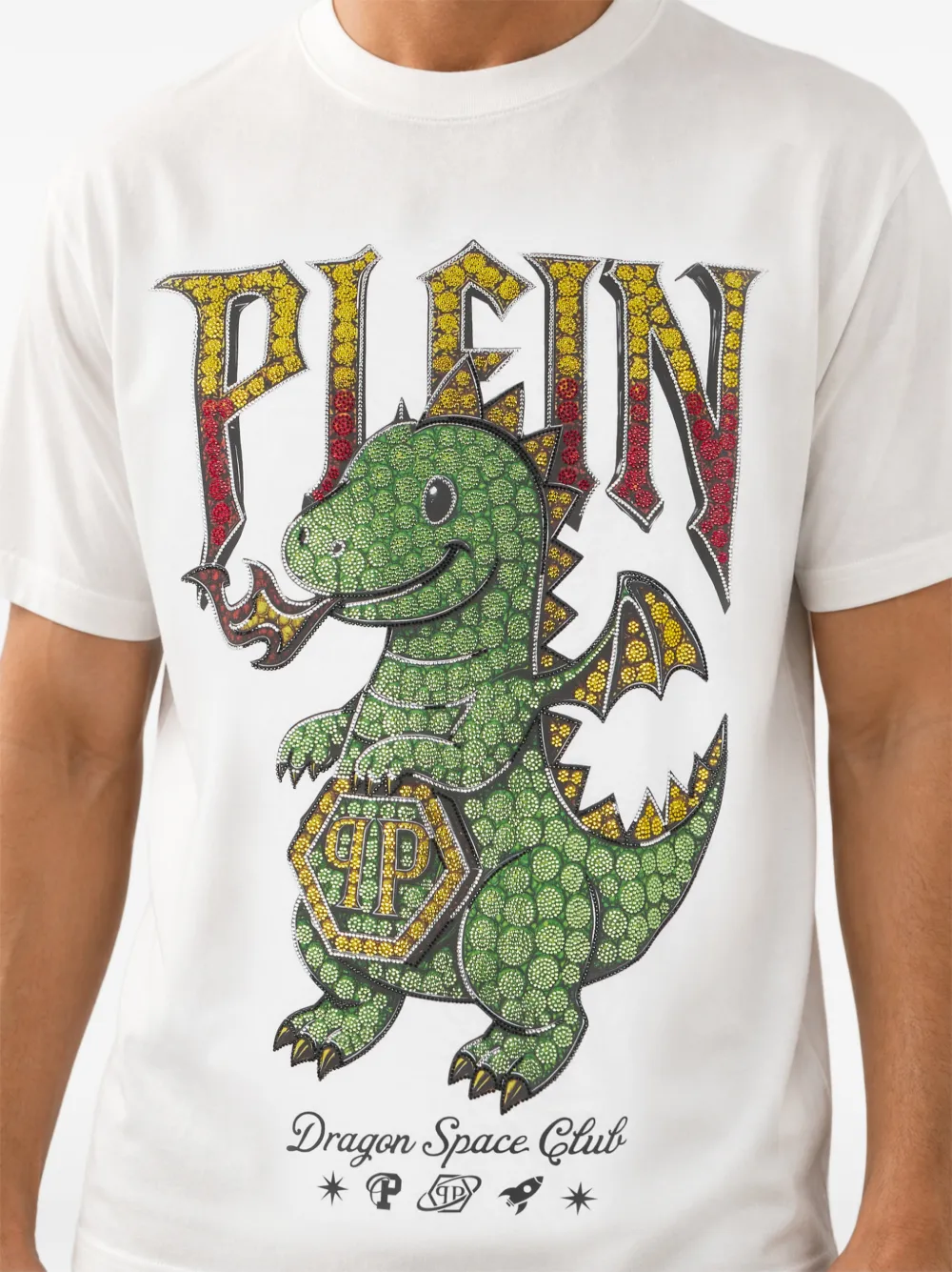 Philipp Plein Dragon Stones T-shirt Wit