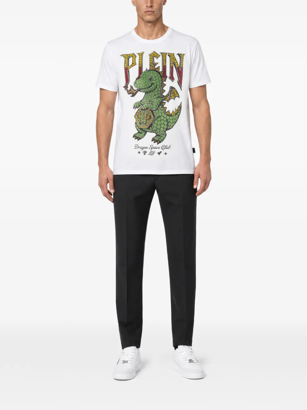 Philipp Plein Dragon Stones T-shirt Wit