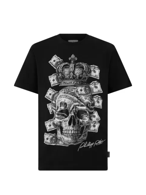 Philipp Plein embellished skull-detail T-shirt