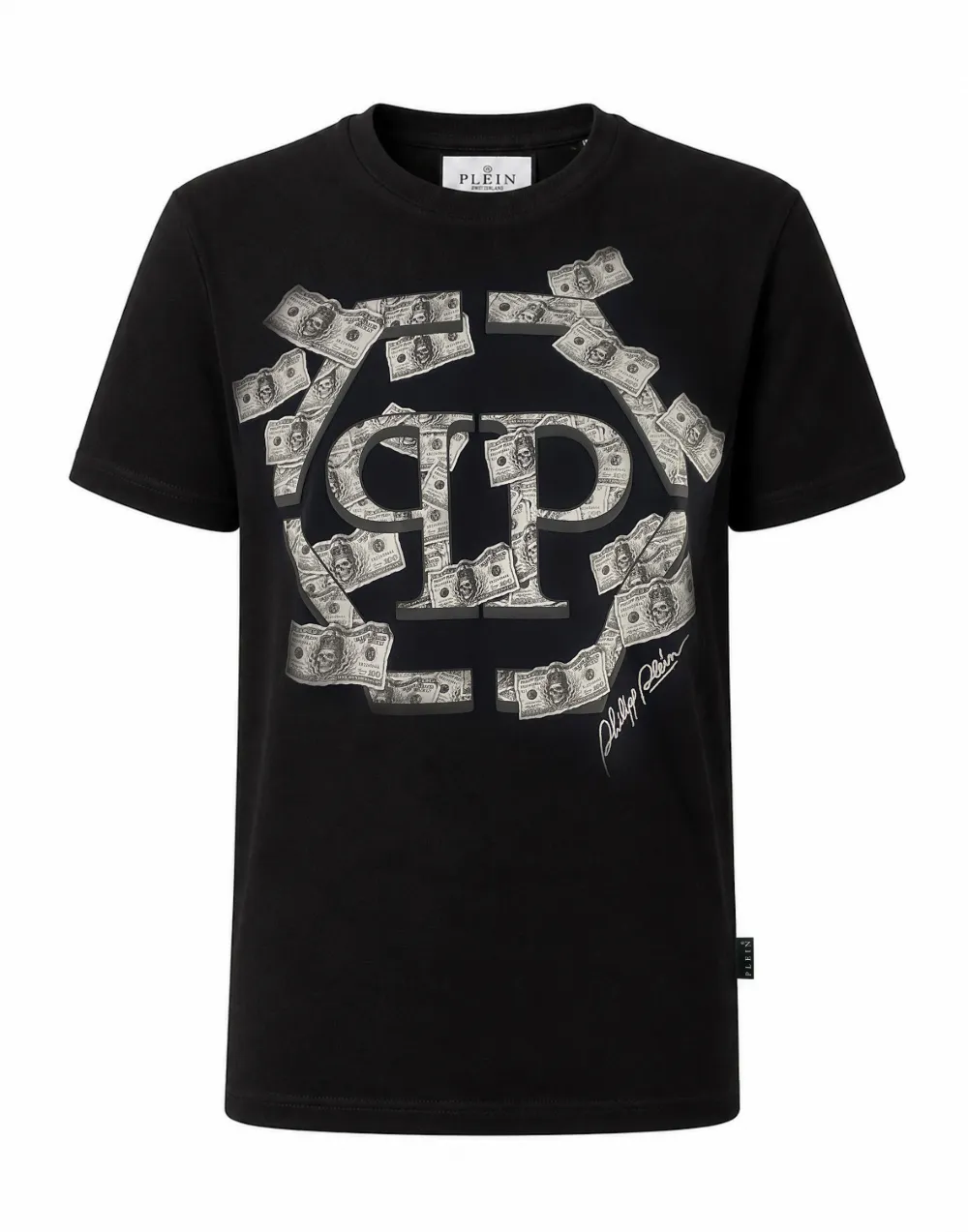 Philipp Plein round neck T-shirt dollar Hexagon - Nero