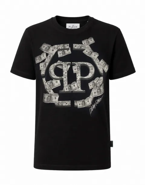 Philipp Plein round neck T-shirt dollar Hexagon