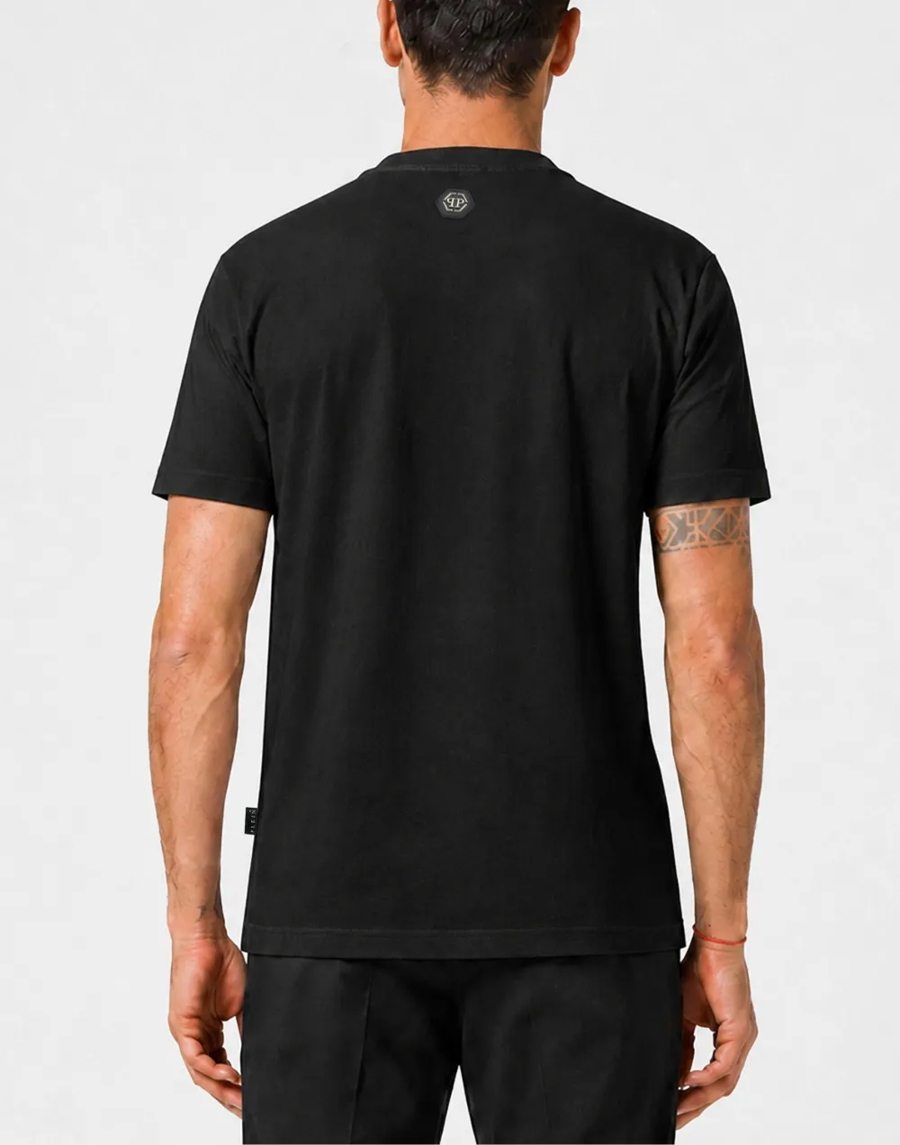 Philipp Plein round neck T-Shirt Dollar Hexagon Zwart