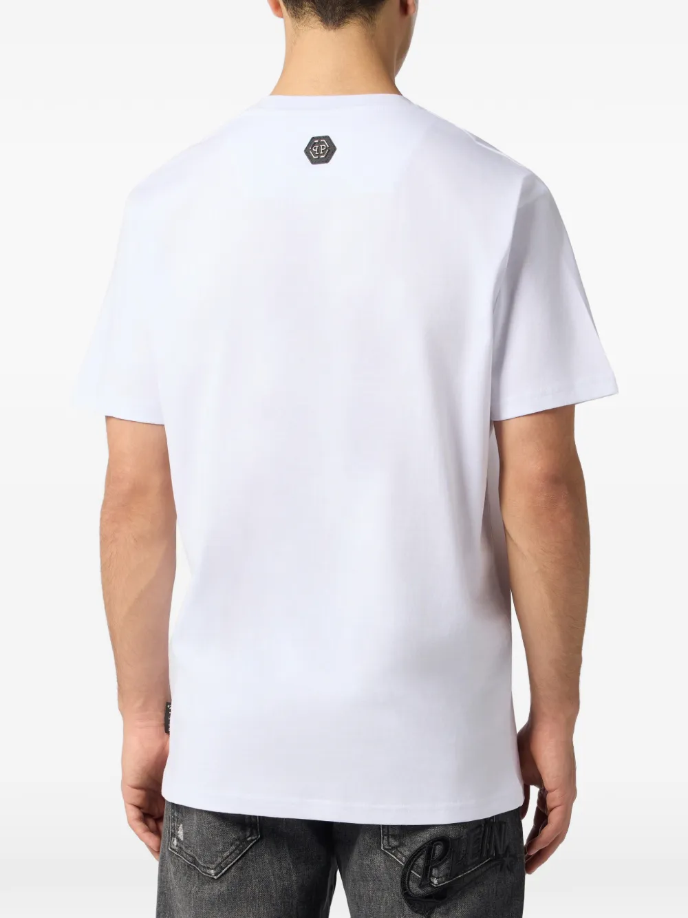 Philipp Plein T-shirt met ronde hals en dollardetail Wit