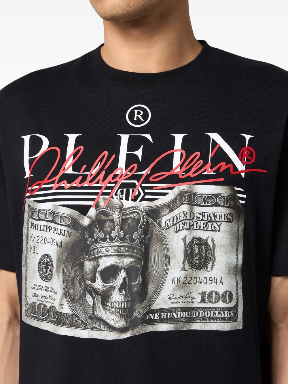 Philipp Plein Dollar Signature T-shirt Zwart
