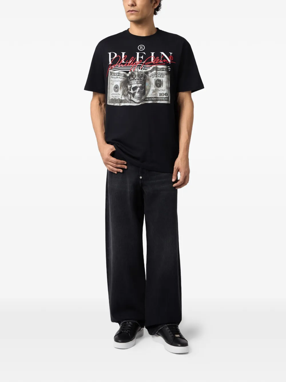 Philipp Plein Dollar Signature T-shirt Zwart