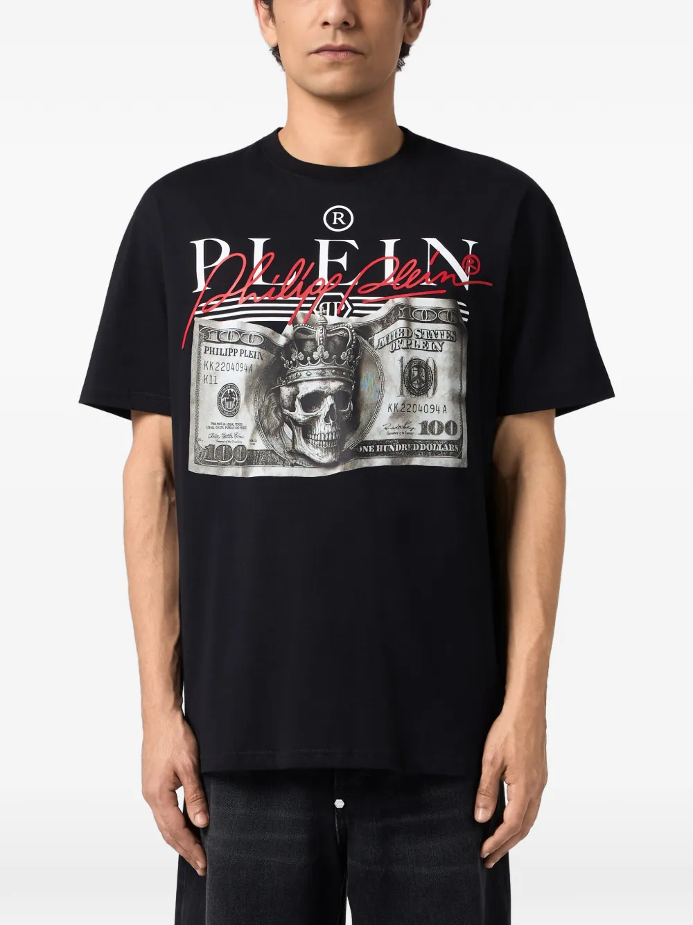 Philipp Plein Dollar Signature T-shirt Zwart