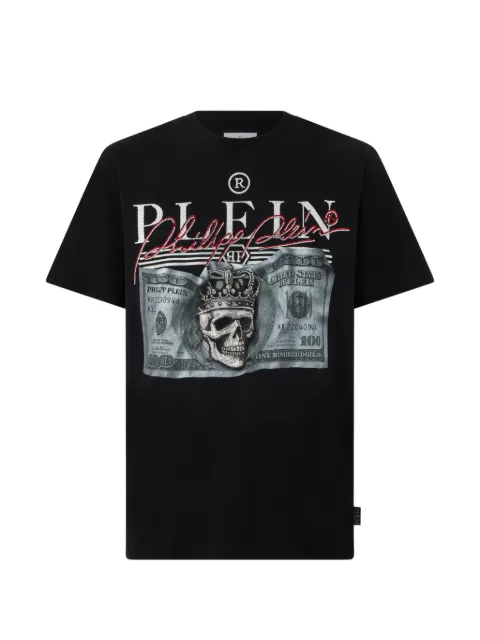 Philipp Plein playera con detalles de strass y motivo Skull