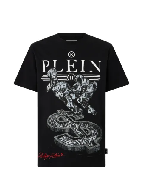 Philipp Plein Teddy Dollar crystal-embellished T-shirt