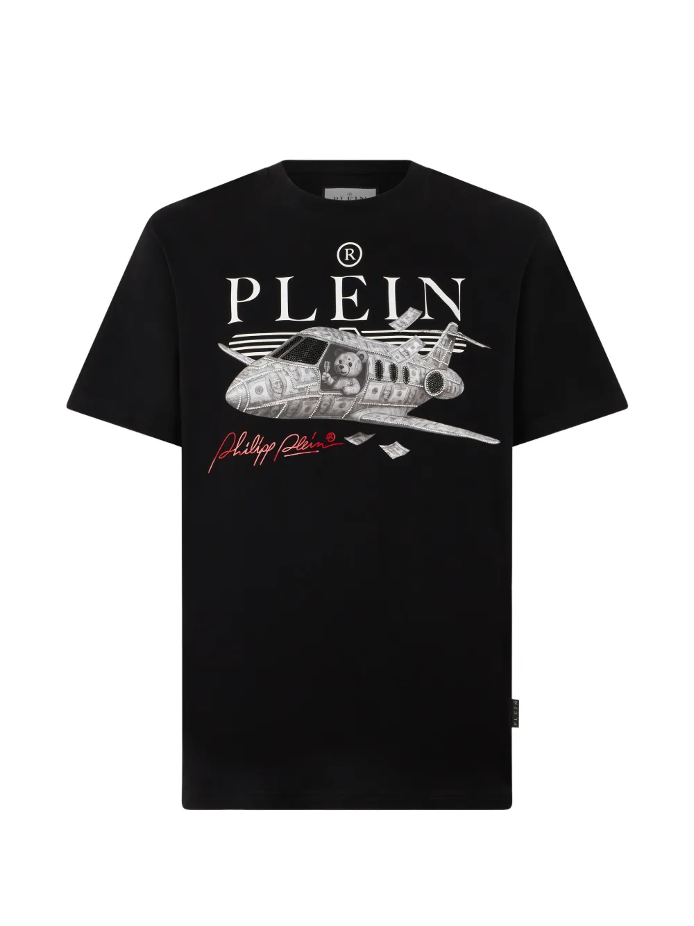 Philipp Plein T-shirt girocollo Teddy Plane - Nero