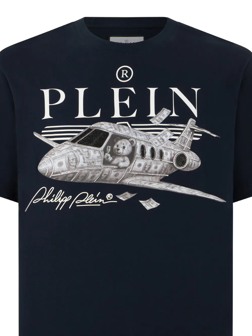 Philipp Plein T-shirt met ronde hals Blauw