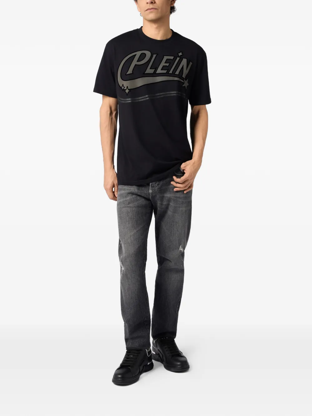 Philipp Plein T-shirt met logoprint Zwart