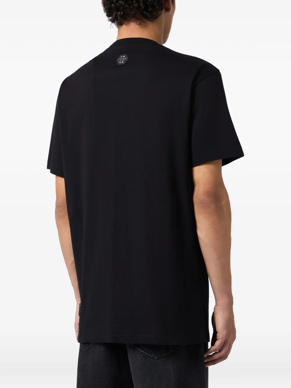Philipp Plein T-shirt verfraaid met draak Zwart