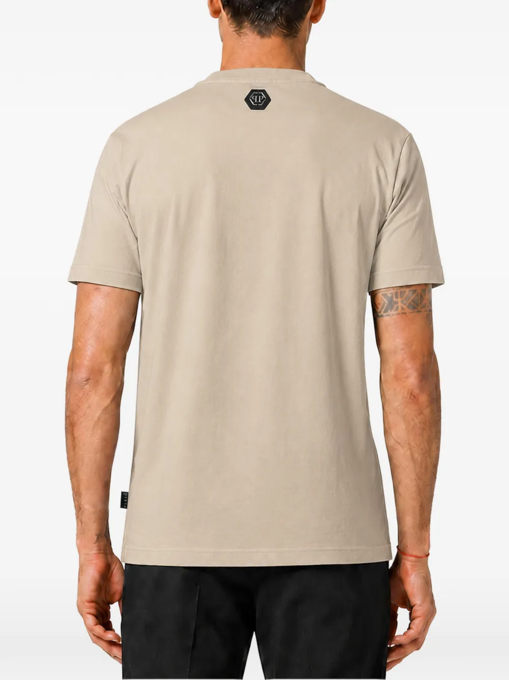 Philipp Plein Space T-shirt met ronde hals Beige