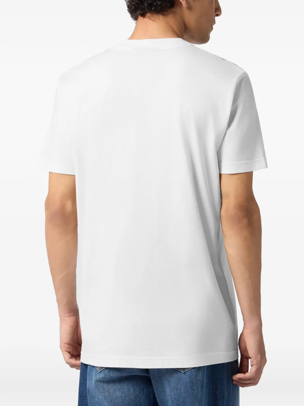 Philipp Plein Space Rocket T-shirt met patch Wit