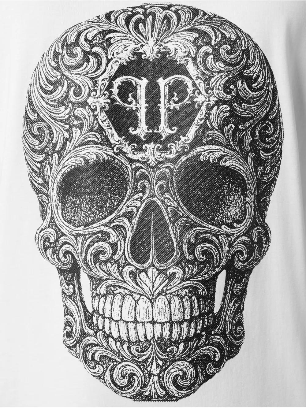 Philipp Plein Baroque Skull T-shirt Wit