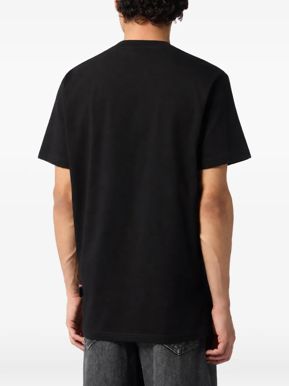 Philipp Plein round neck T-shirt neck logo Zwart