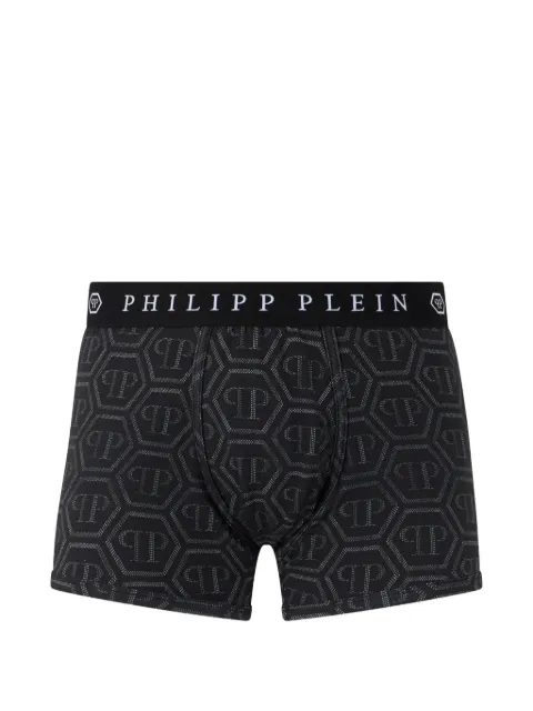 Philipp Plein boxer à taille monogrammée 