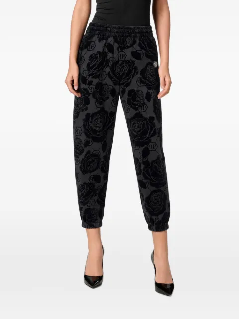 Philipp Plein pantalon de jogging flock flower monogram
