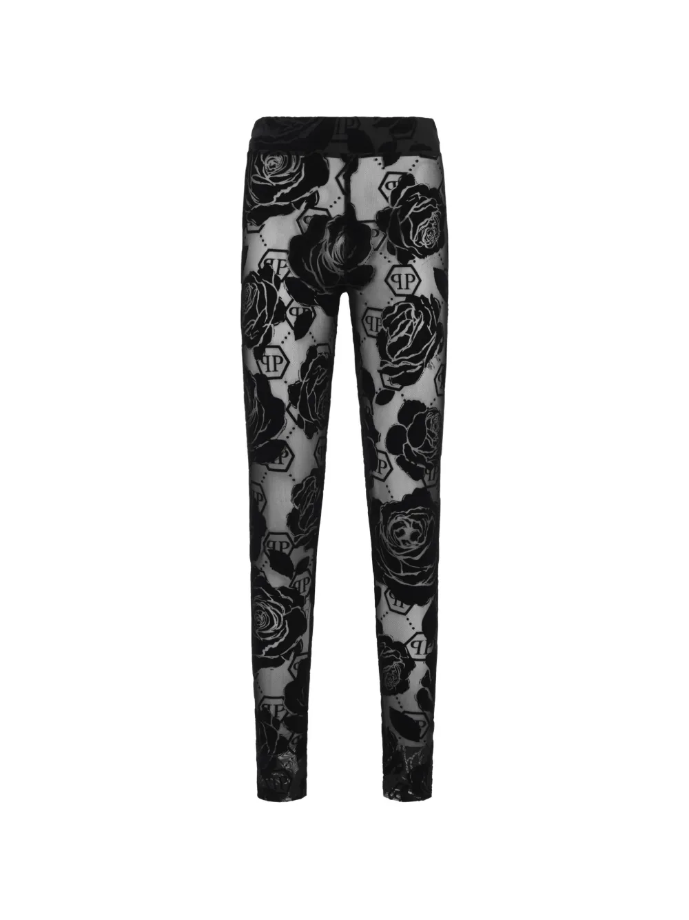 Philipp Plein Leggings con monogramma - Nero