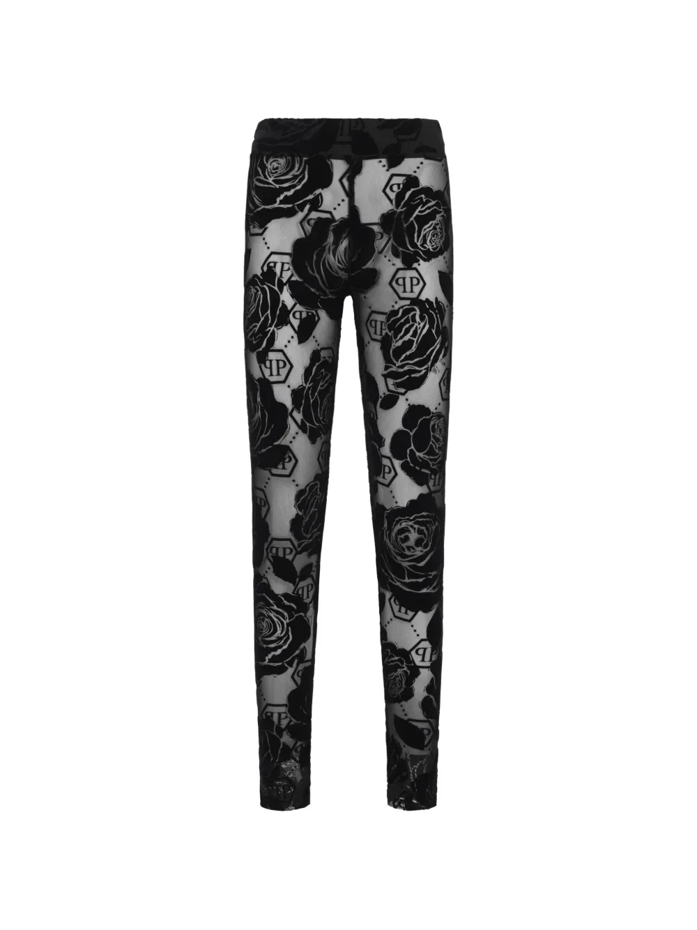 Philipp Plein Leggings con monogramma - Nero