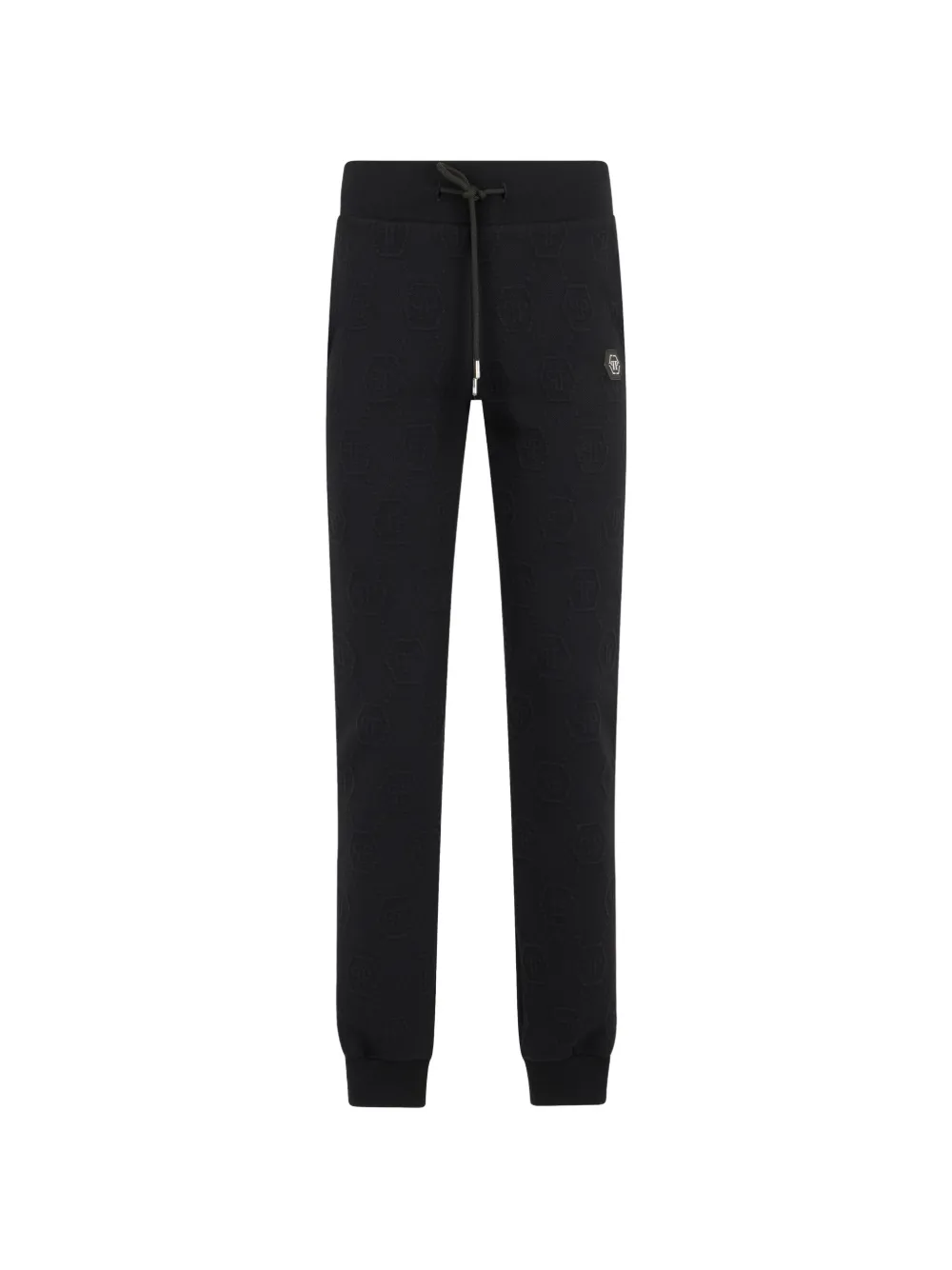 Philipp Plein Pantaloni sportivi con monogramma jacquard - Nero