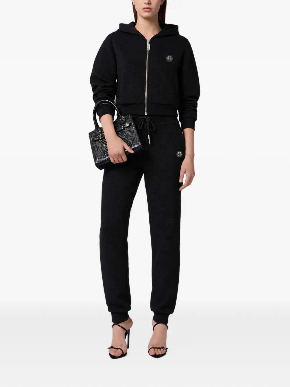 Philipp Plein Trainingsbroek met monogram Zwart