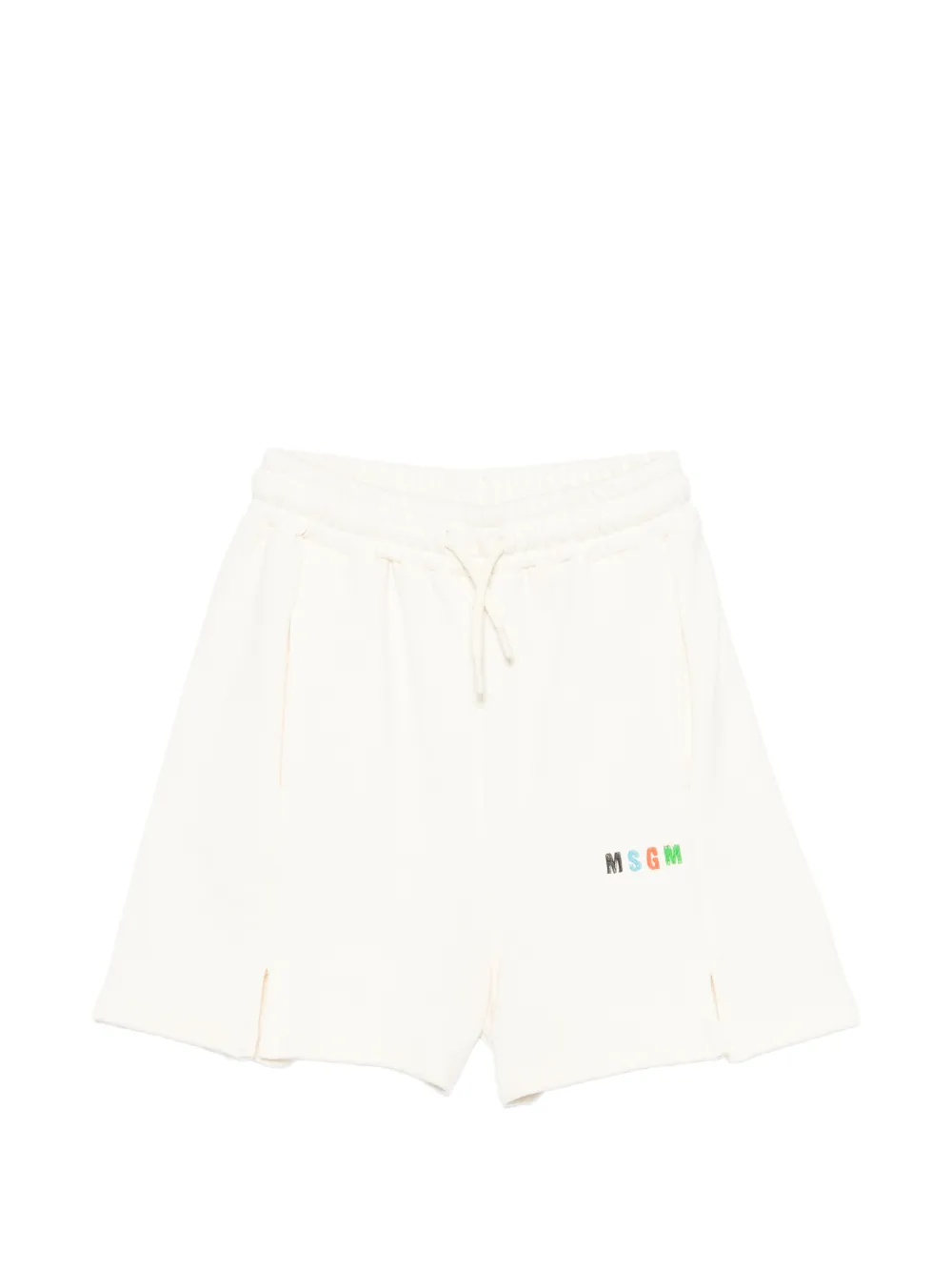 MSGM Kids logo-print shorts - Toni neutri