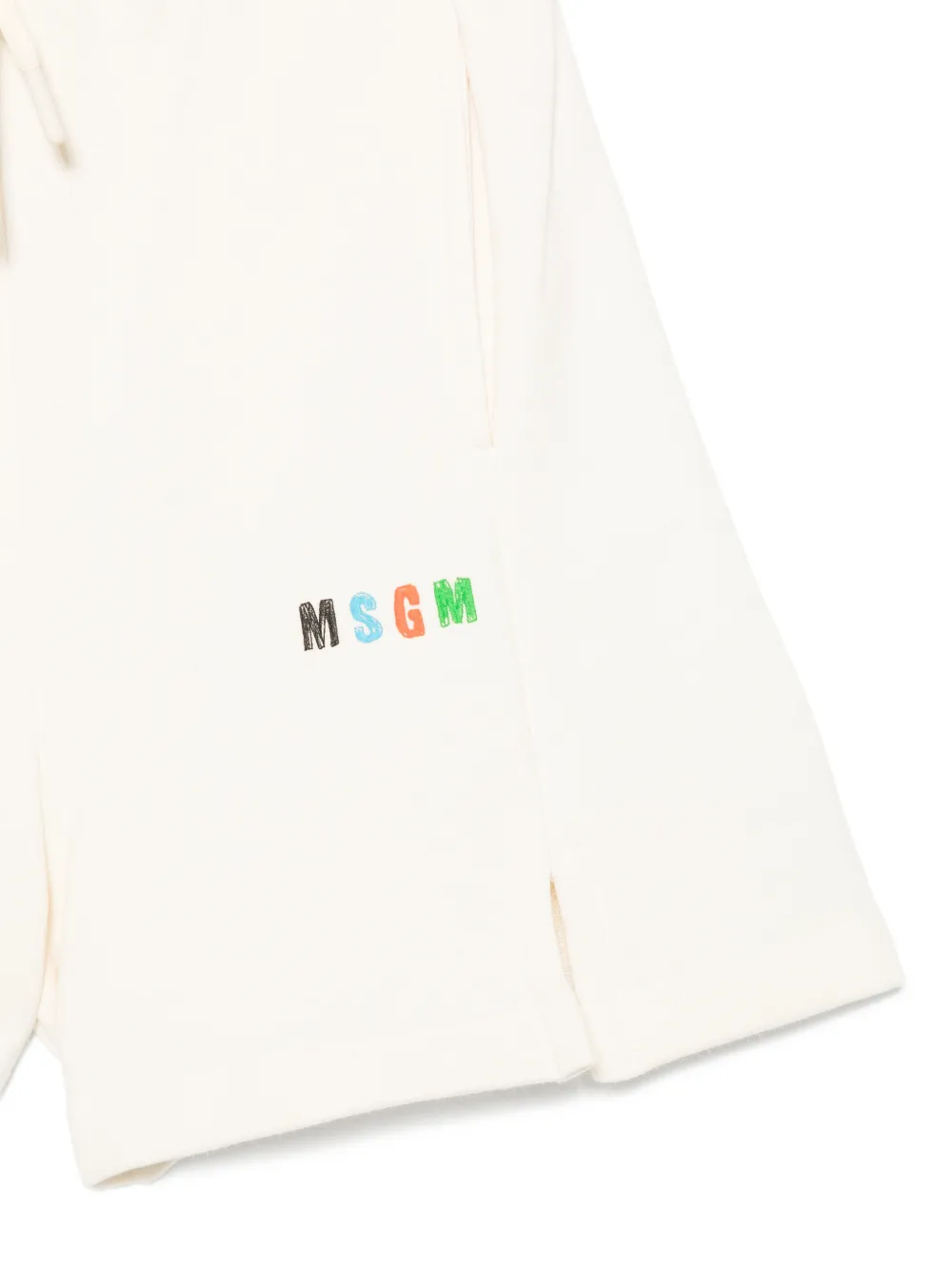  Msgm Kids Logo-print Shorts - Neutrals 