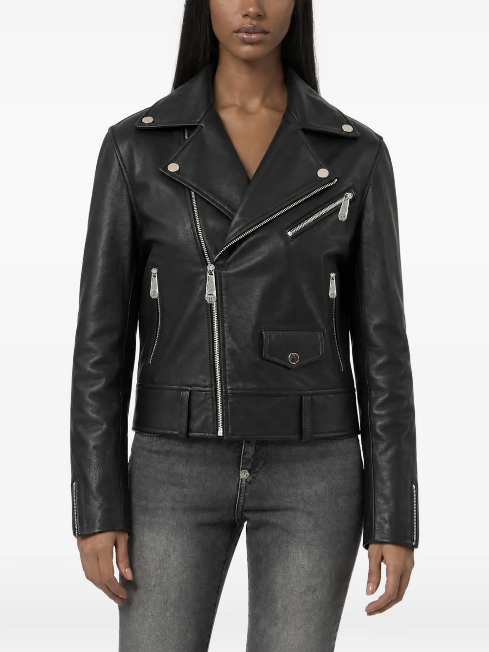 Philipp Plein Rocket bikerjack Zwart