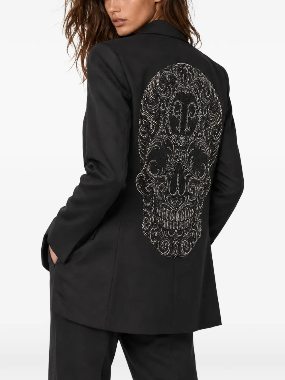 Philipp Plein Blazer in boyfriend-fit Zwart