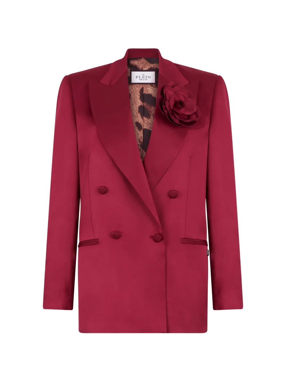 Philipp Plein Doppelreihiger Blazer mit Applikation - Rot