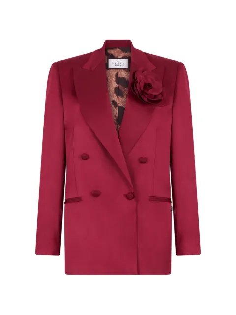 Philipp Plein dame-fit double-breasted blazer flower