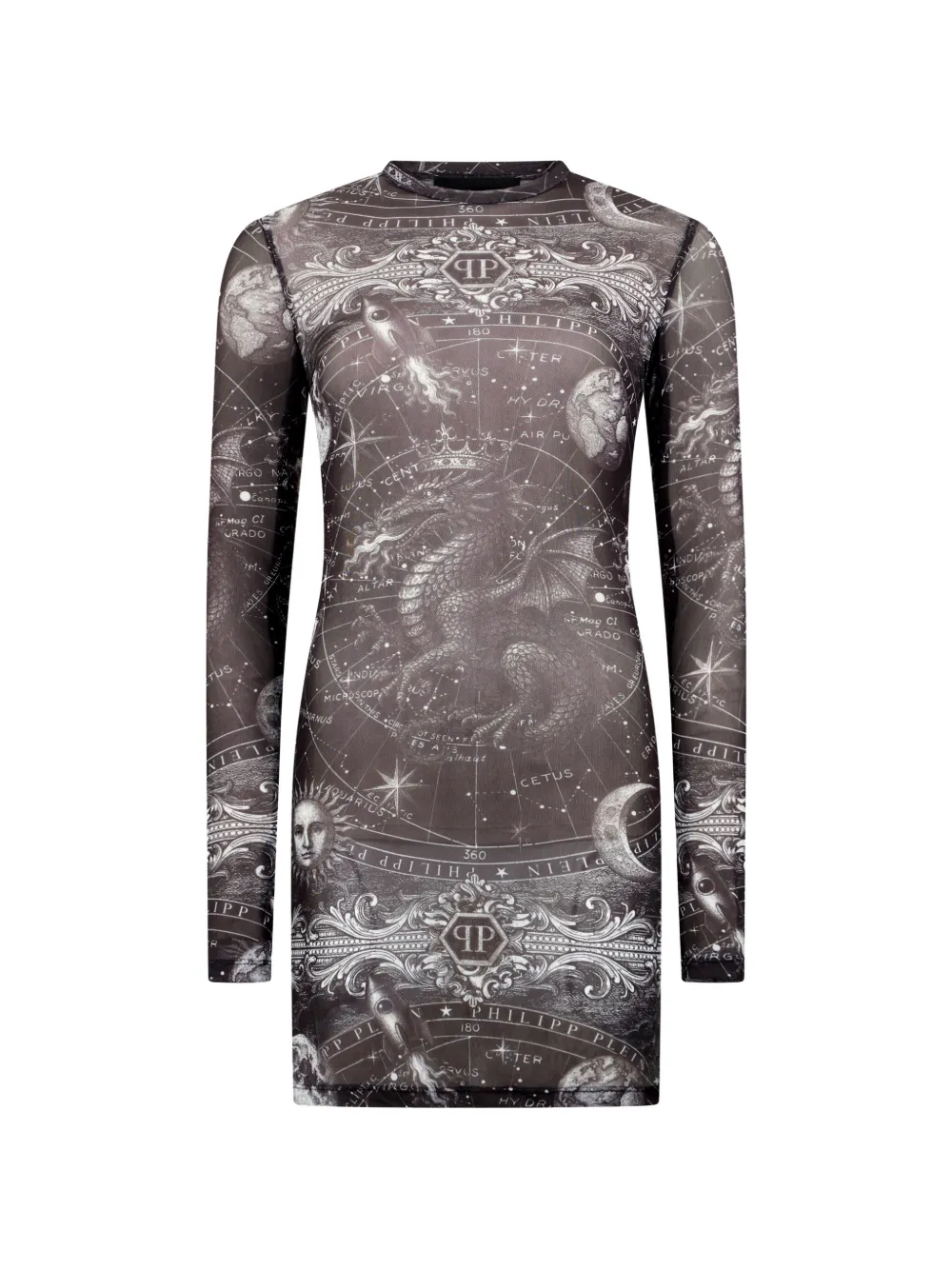 Philipp Plein Abito corto in tulle - Nero